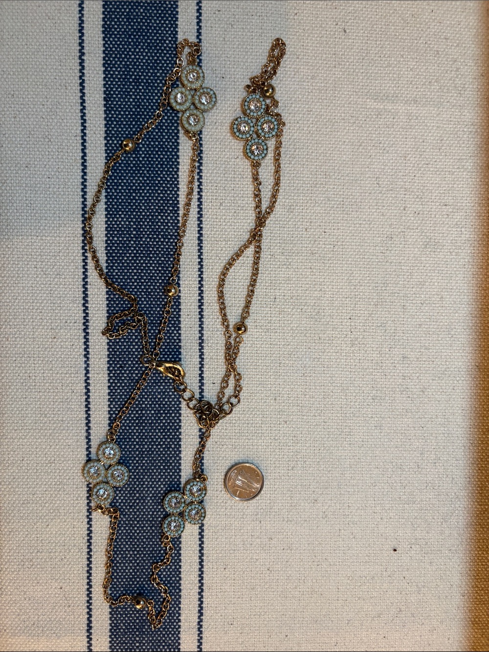 Gold-Tone Floral Crystal Necklace and Earring Set - Picture 7 of 11